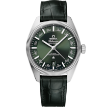 Constellation Globemaster 41 mm, steel on leather strap - 13033412210001