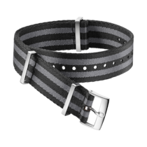 Pulsera NATO - Poliamida, 5 bandas negro gris - 031ZSZ002045w