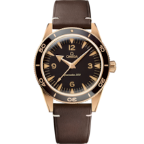 Seamaster 300 41 mm, Bronze gold con pulsera de piel - 23492412110001