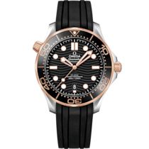 Seamaster Diver 300M 42 mm, Stahl - Sedna™-Gold mit Kautschukband - 21022422001002