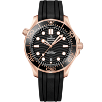 Seamaster Diver 300M 42 mm, Sedna™-Gold mit Kautschukband - 21062422001002