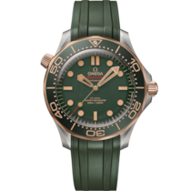 Seamaster Diver 300M 42 mm, titanium - Bronze gold on rubber strap - 21092422010001