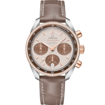 Speedmaster 38 38 mm, Stahl - Sedna™-Gold mit Lederarmband - 32428385002002