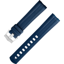Bracelet deux pièces - Bracelet en caoutchouc bleu Seamaster Diver 300M avec boucle ardillon - 032CVZ010127W