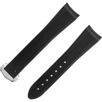 Two-piece strap - Speedmaster Moonwatch black rubber strap with foldover clasp - 032Z017245W