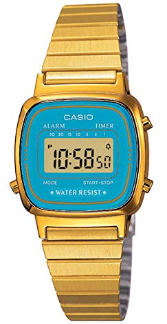 casio gold and blue