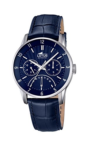 Lotus Quartz men's watch with analog display and blue leather strap 18216 2 cheap