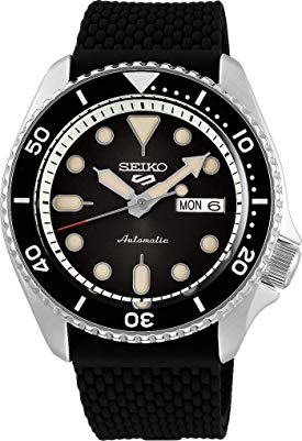 Seiko 5 Sports Suits SRPD73K2 – Smoke Black With Silicone-Rubber Strap